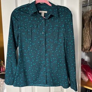 Banana Republic Button Down Stars Blouse XS